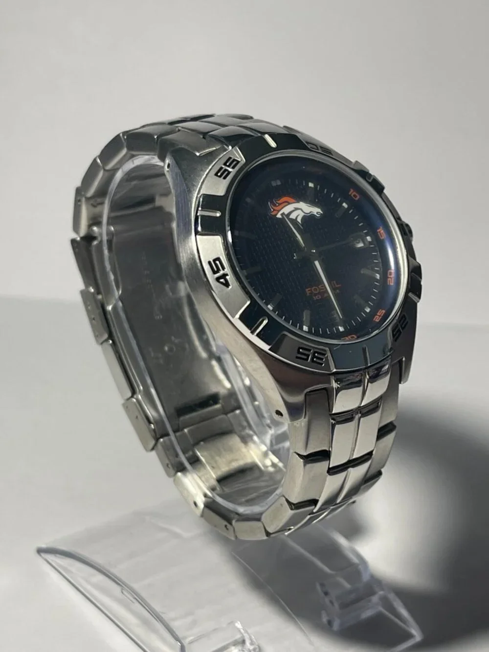 Denver Broncos NFL Stainless-Steel Watch by Fossil NEW (RARE